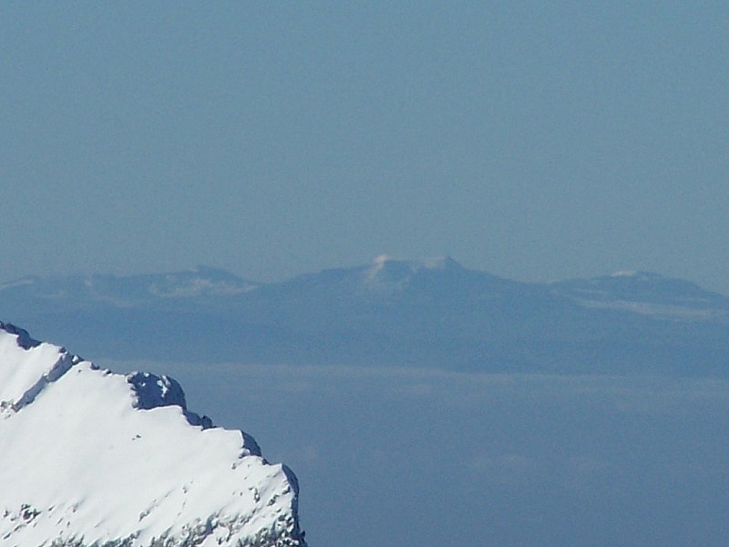 #5 Grand Som- Petit Som : Au fond au loin le Mont Mézenc vu du Grand Som. Grand Som- Petit Som : Au fond au loin le Mont Mézenc vu du Grand Som.