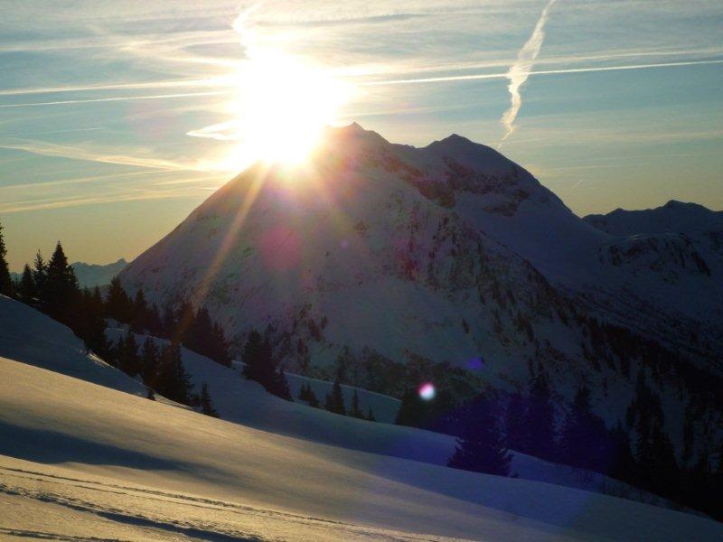 #10 Pointe d Pointe d'Areu : soleil déclinant derrière la Cime de Février