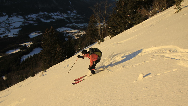 Descente du Nuam : Au couchant, quel bonheur !