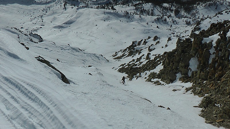 2750m : puis neige transfo à peine décaillée à cause du vent