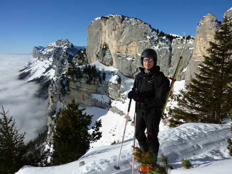 #13 Cirque de l Cirque de l'Aulp du Seuil : Jean Marc qui pose, technique alpine ...