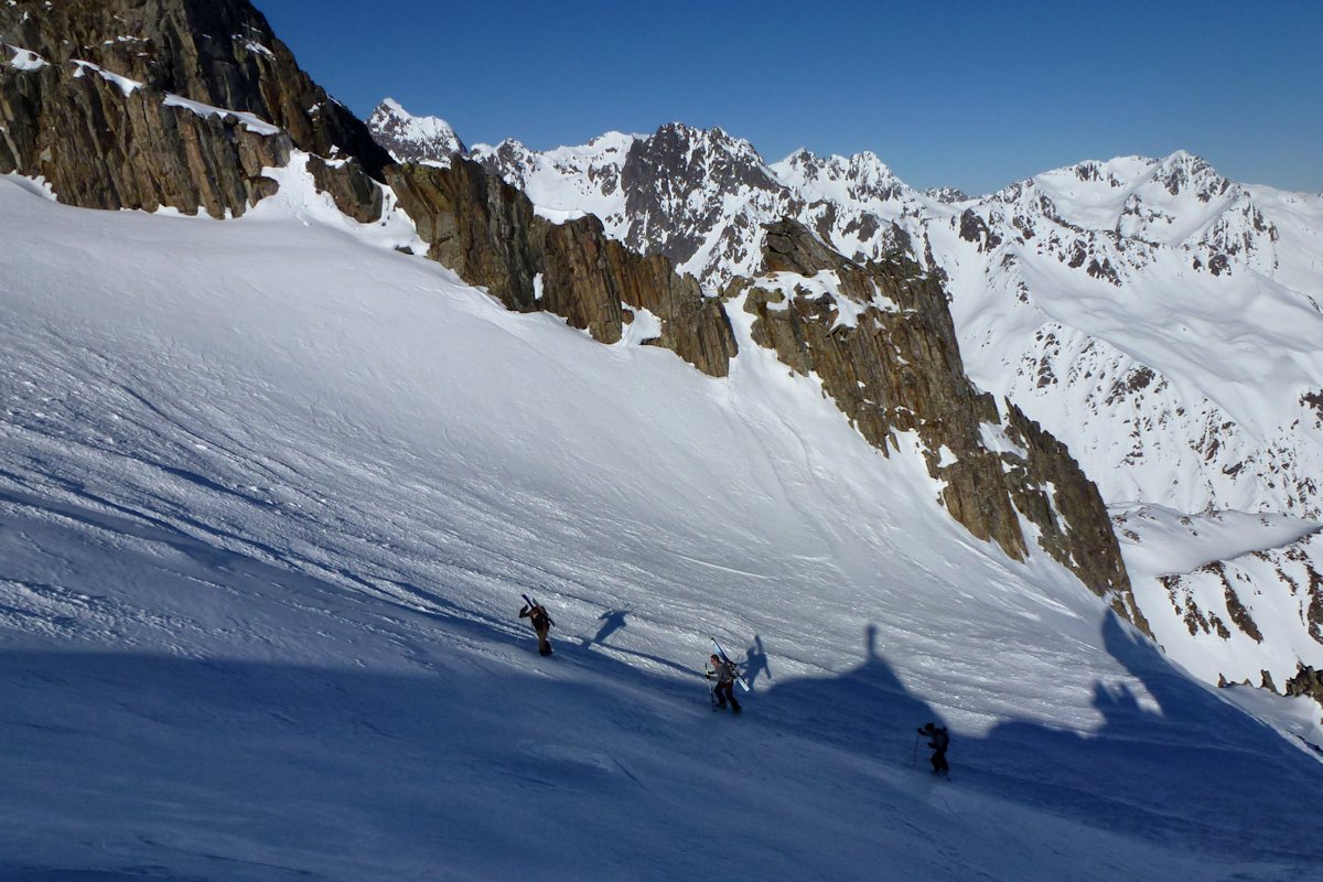 #10 Quelques passages glacés : Nous rechausserons un peu plus haut. Quelques passages glacés : Nous rechausserons un peu plus haut.