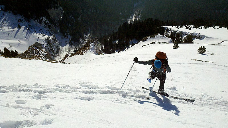 #2 Pente W : Bonne neige de montée Pente W : Bonne neige de montée