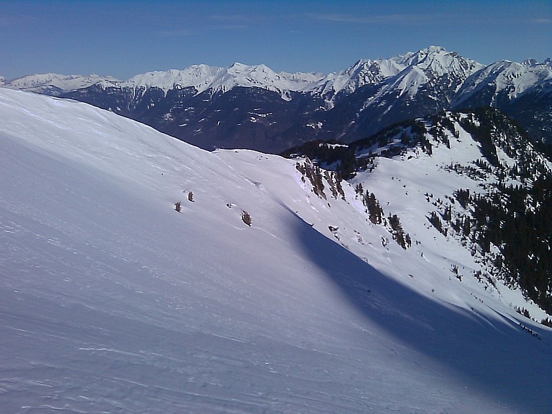 #5 crête : Crête jusqu crête : Crête jusqu'au col de l'Arc, vue de la combe nord est
