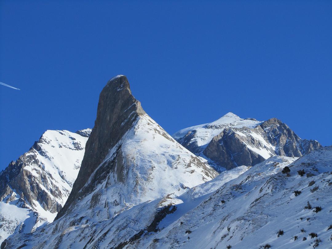 #1 Grande Casse : Aiguille de la Vanoise depuis les pistes de Pralognan Grande Casse : Aiguille de la Vanoise depuis les pistes de Pralognan