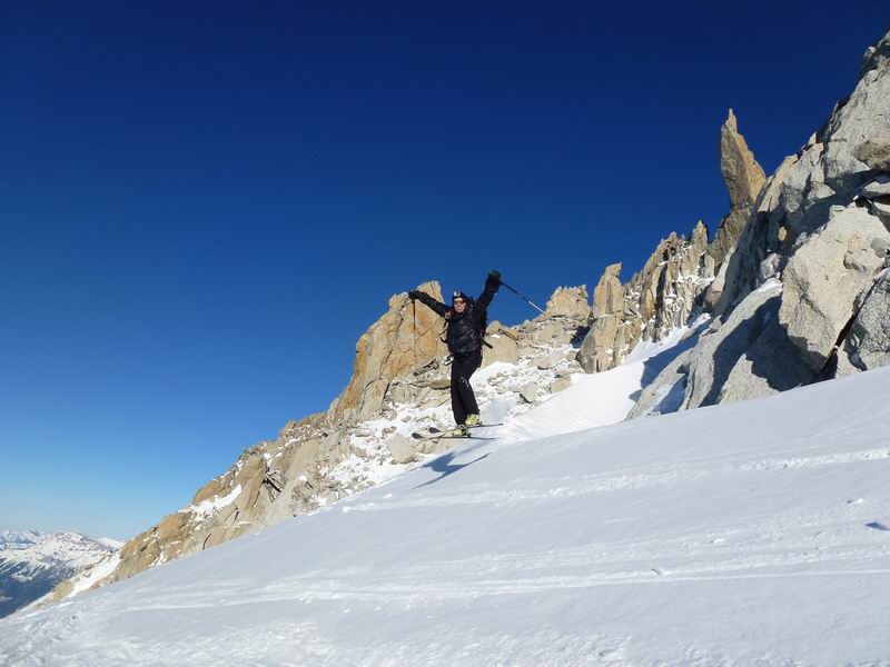 #10 Aiguille du Tour : Vincent affiche sa joie au col du Pissoir Aiguille du Tour : Vincent affiche sa joie au col du Pissoir