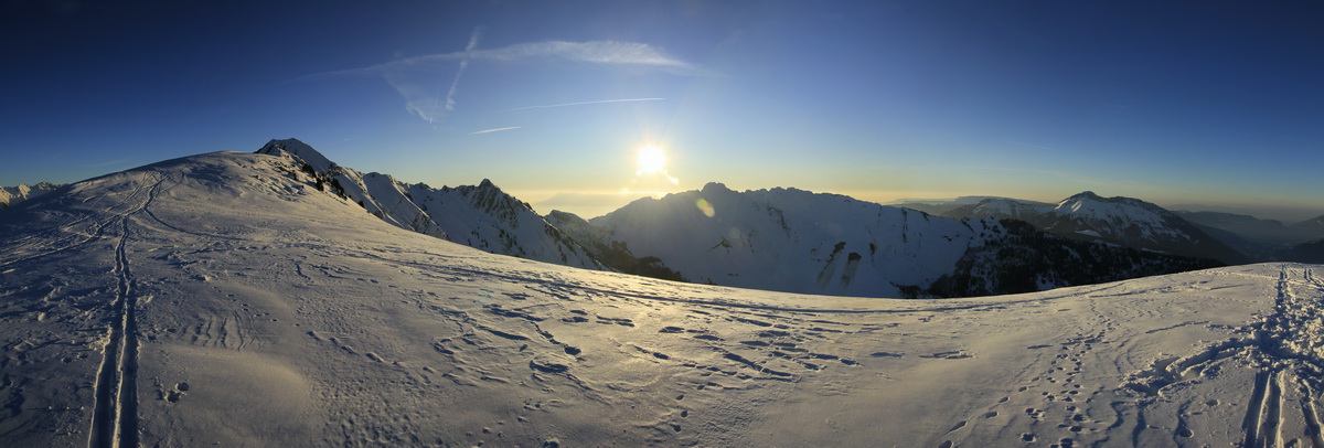 #5 Crête de la Lanche : Le soleil décline sur la dent de l Crête de la Lanche : Le soleil décline sur la dent de l'Arclusaz