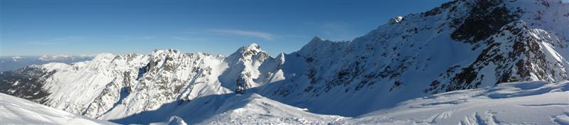 #2 Vue du sommet : Panorama sur le haut du vallon du Gleyzin Vue du sommet : Panorama sur le haut du vallon du Gleyzin