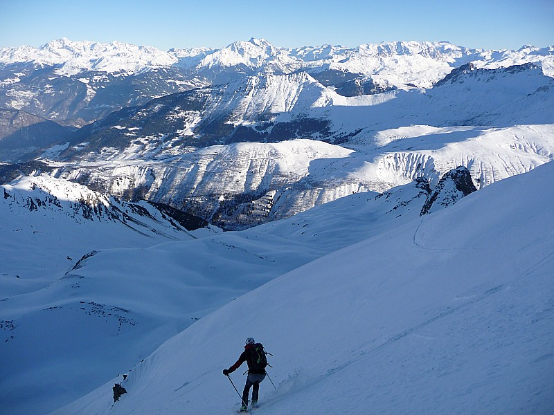 #13 Direction combe des plans : avant de franchir le 15m glacés Direction combe des plans : avant de franchir le 15m glacés