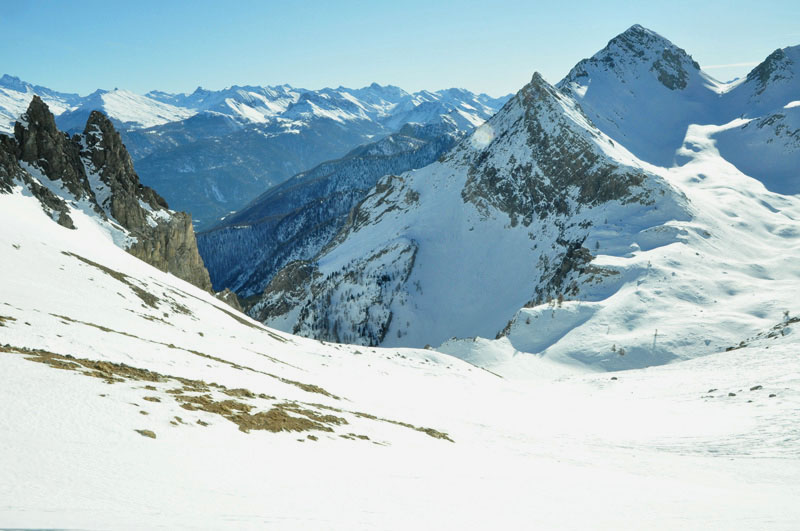 #6 Col la Rousse : Du col, vue vers le Sud-est. Col la Rousse : Du col, vue vers le Sud-est.