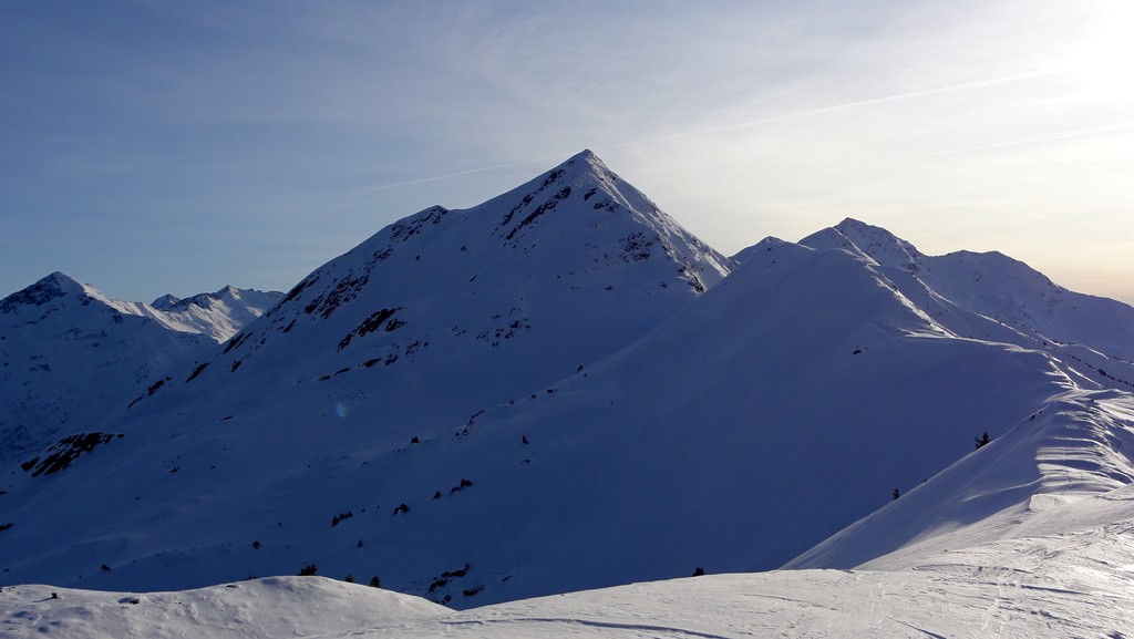 Face NE dent du Corbeau : belle face, belle neige