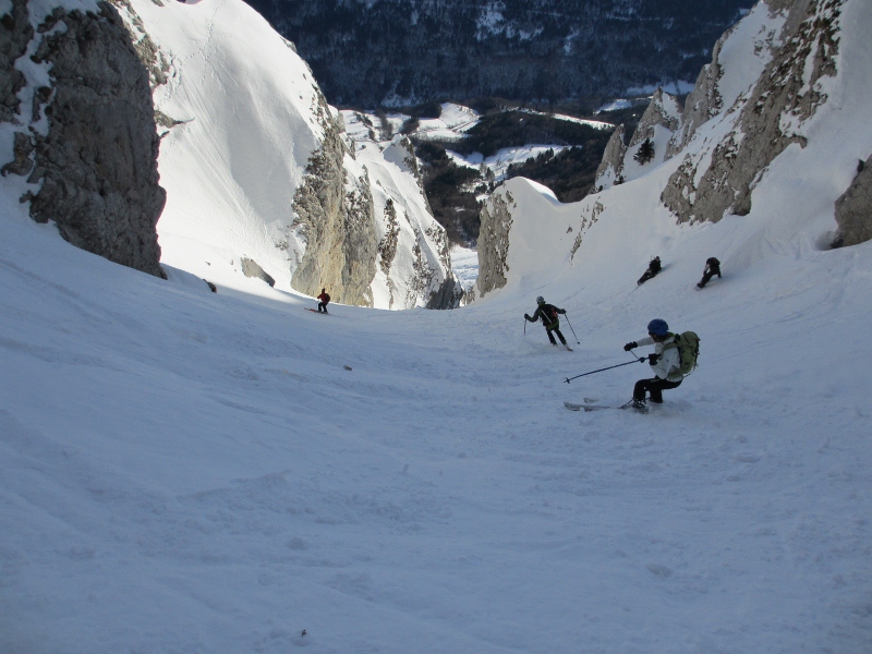 #10 Couloir de la Peyrouse : C Couloir de la Peyrouse : C'est presque les embouteillages ici!!