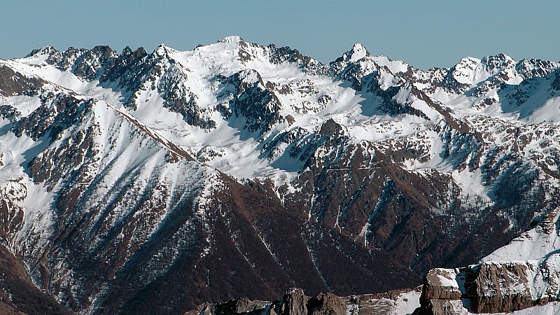 #15 2856m : Vue coté Tinée avec Mt Ténibre et Gr Cimon de Rabuons 2856m : Vue coté Tinée avec Mt Ténibre et Gr Cimon de Rabuons