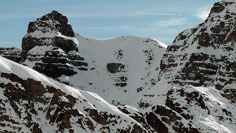 #7 2750m : le départ du Couloir N de Pte Cote de l 2750m : le départ du Couloir N de Pte Cote de l'Ane