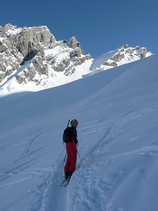 #2 Trou de la Mouche : Le col 2309, déjà tracé, dans l Trou de la Mouche : Le col 2309, déjà tracé, dans l'axe !