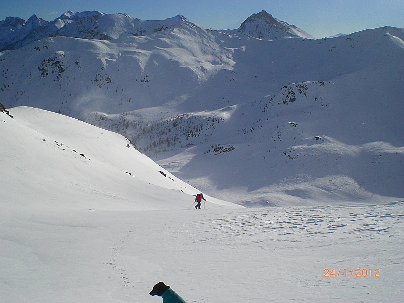 #1 Crêtes de L Crêtes de L'Echaillon : Sortie du vallon de Cristol, sur les pentes Est de l'Echaillon, sur fond du pic du Longet et de Roche Gauthier.