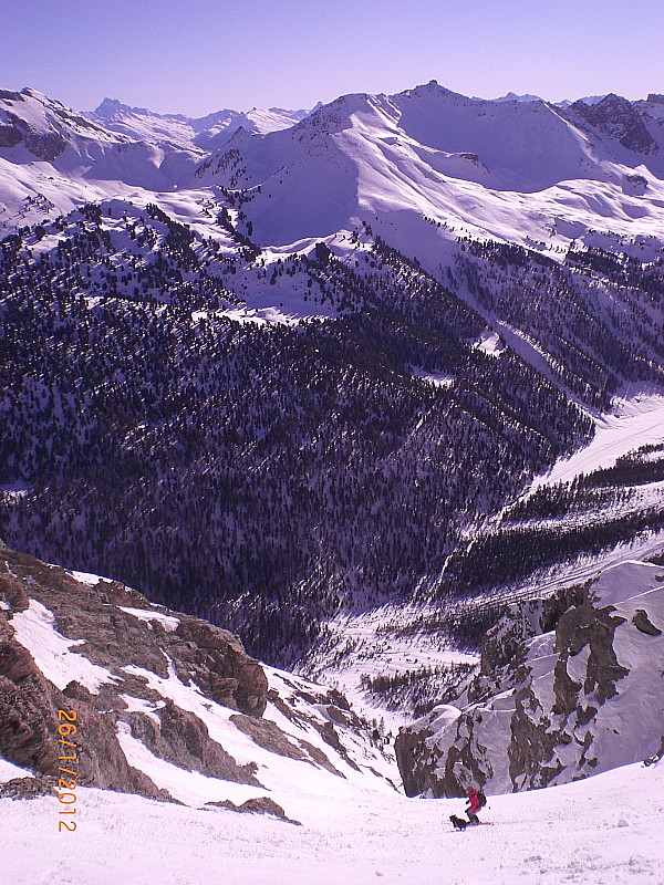 #4 Couloir SE du Petit Puy : Sur le haut du couloir. Couloir SE du Petit Puy : Sur le haut du couloir.