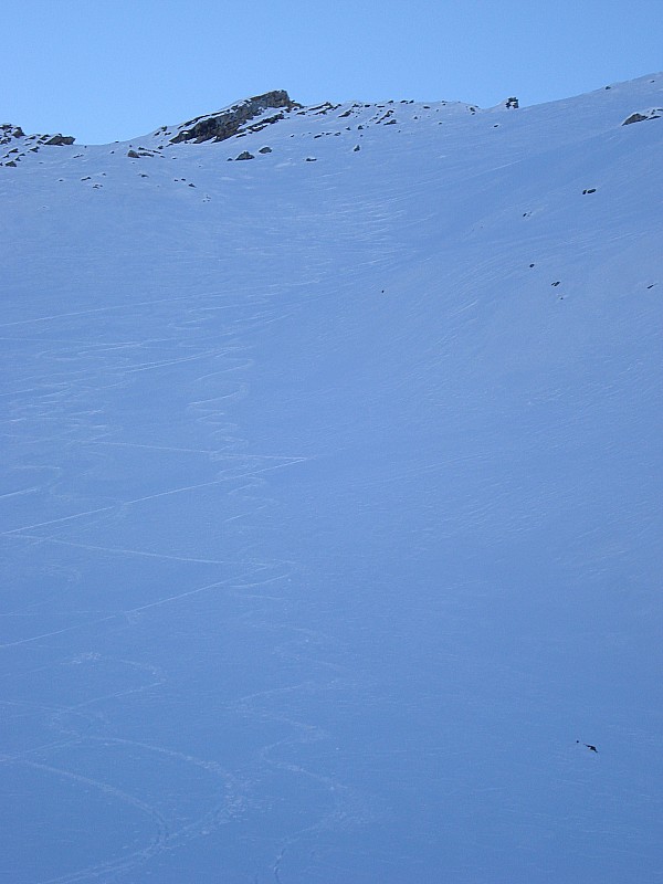 #5 la descente très correcte : belle combe relativement protégée des vents fous de cet hiver la descente très correcte : belle combe relativement protégée des vents fous de cet hiver