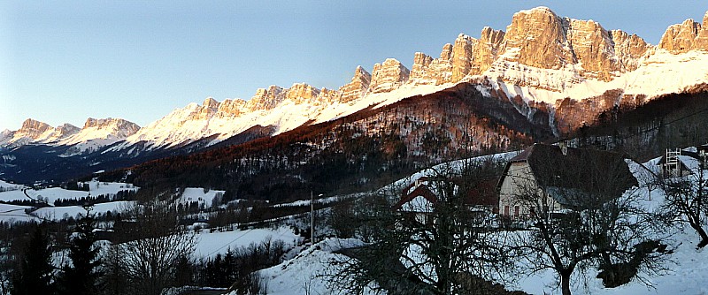#1 pano est : un matin rose voir orangé...8h15 on n pano est : un matin rose voir orangé...8h15 on n'est pas en avance.