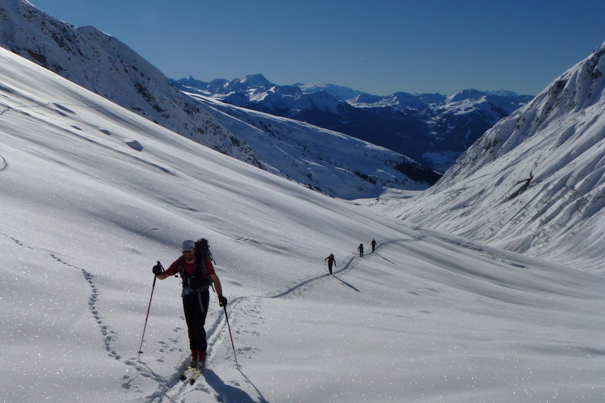 Vallon de la Nova : Dans les pentes sous le Roignais.