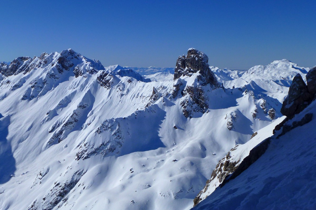 Vue de la Brèche : La Pierra Menta.