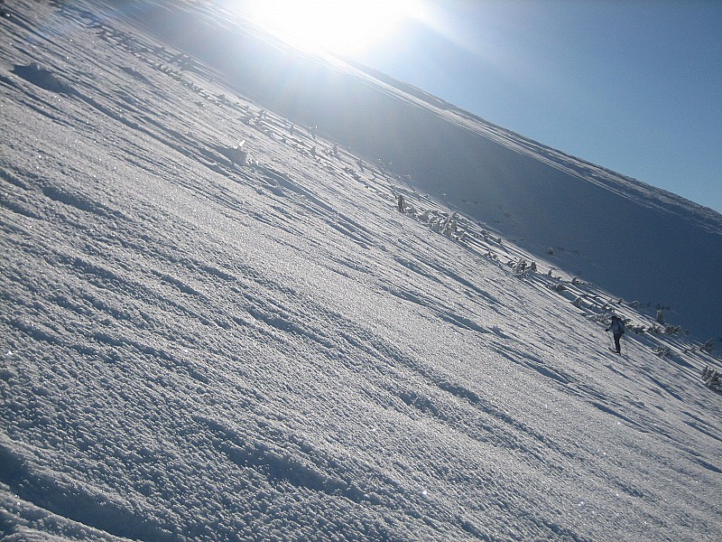 #1 dans l dans l'alpage : neige travaillée par le vent