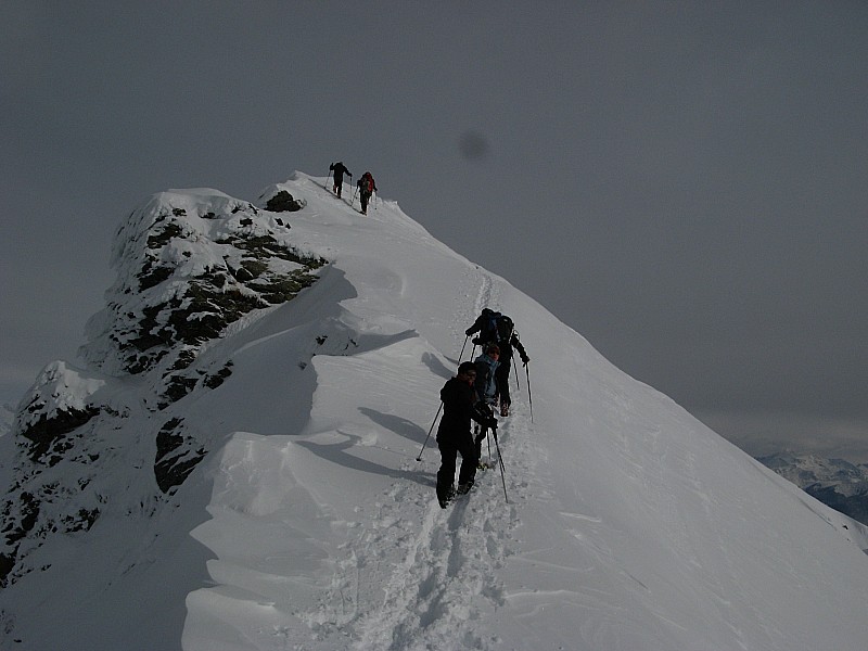 #7 Arête en crampon : Arête en crampons juste avant le sommet du Grand Arc Arête en crampon : Arête en crampons juste avant le sommet du Grand Arc