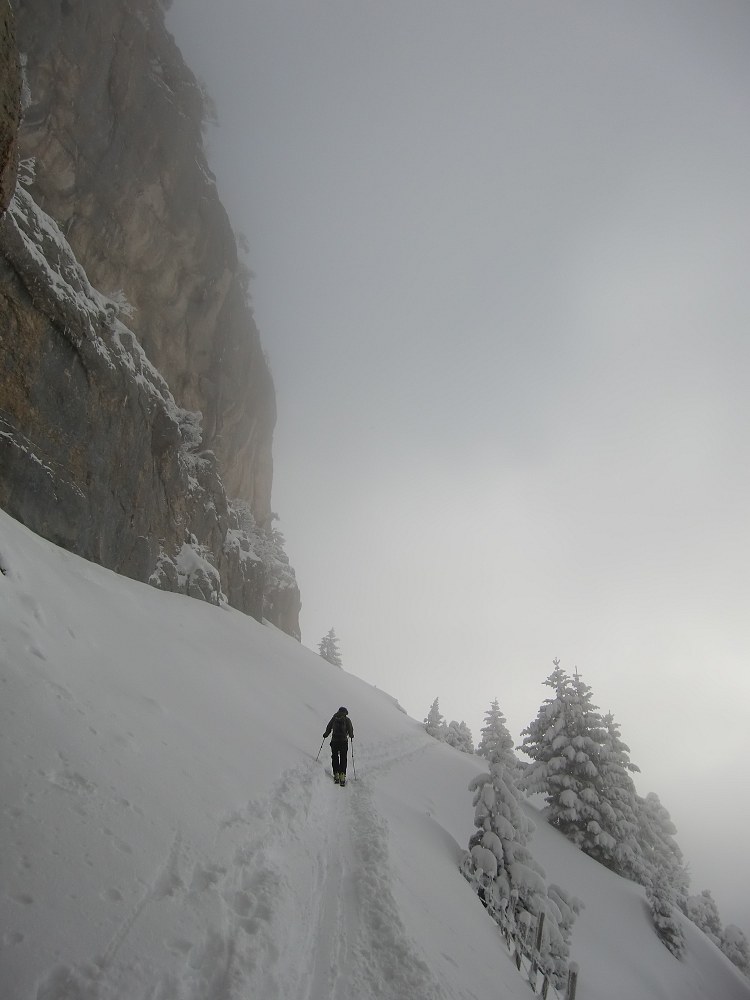 Aulp du Seuil : Montée dans les nuages (ph. Guigui)