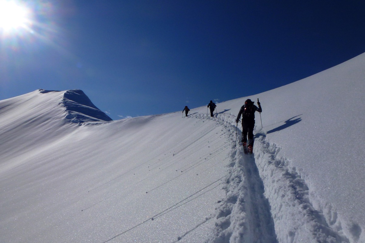 Sous la Tuile : Nous rejoignons l'arête Nord.