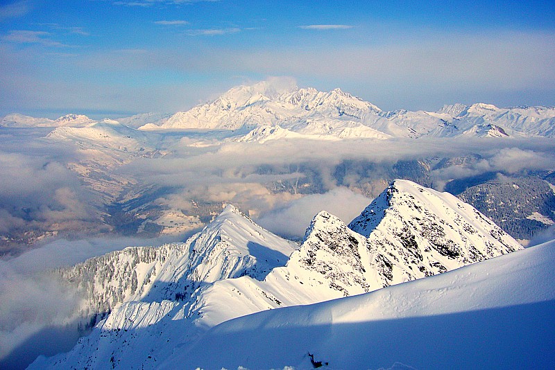 Mirantin : Du sommet vers le Mont blanc empanaché