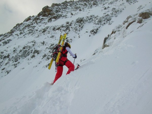 A l'attaque du couloir : Au niveau de la rimaye