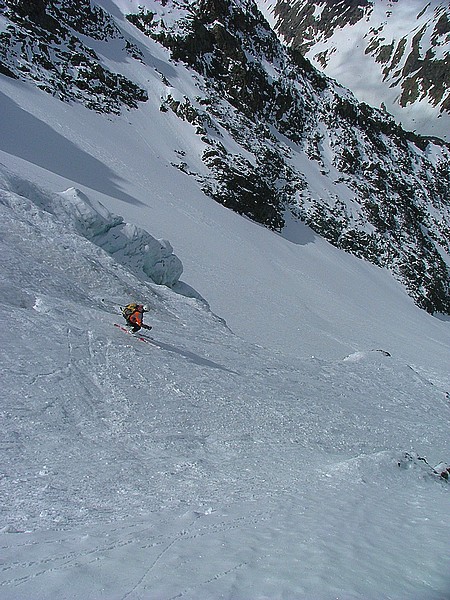 #7 Roche Faurio couloir N : Passage du sérac pour Mick Roche Faurio couloir N : Passage du sérac pour Mick