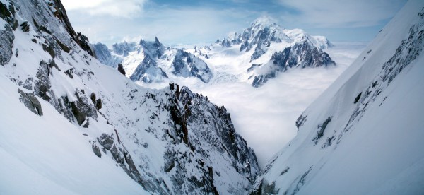 Vue du couloir : toujours le Mont Blanc