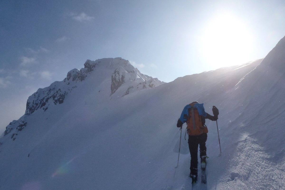 #10 Sous le col de Louche Percée : Jean-Louis en termine. Sous le col de Louche Percée : Jean-Louis en termine.