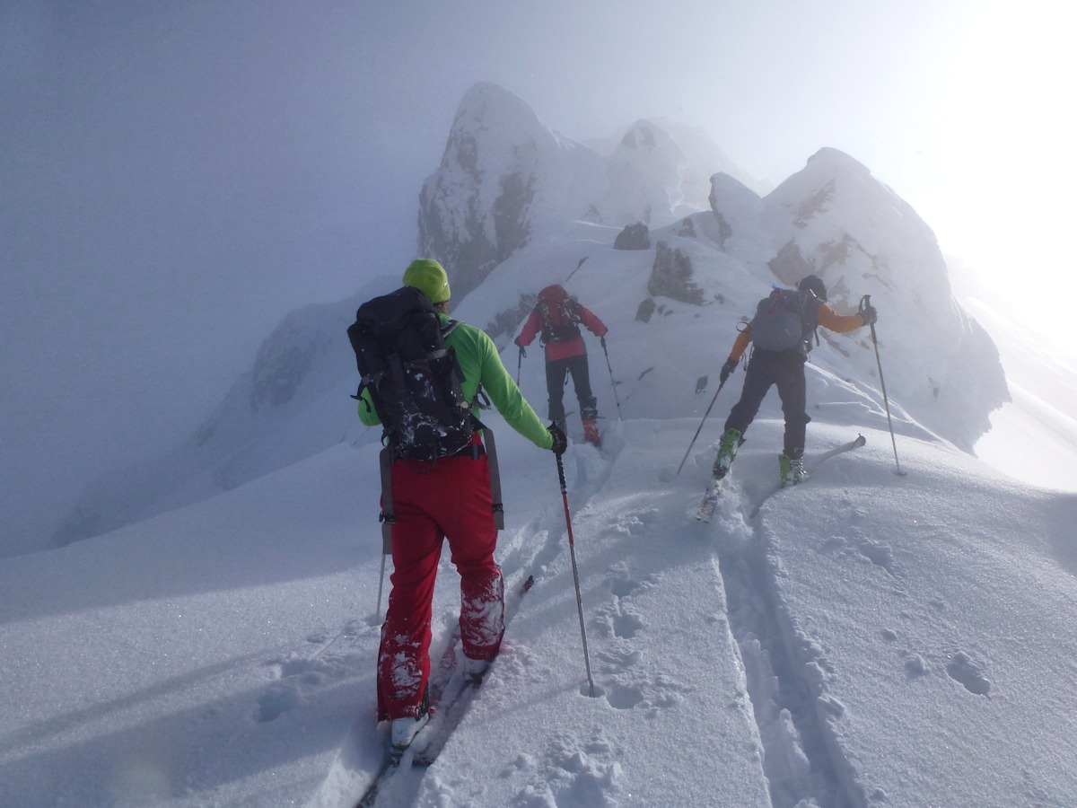 #11 Sur l Sur l'arête Nord du Roc Rouge : Le terminus à skis.