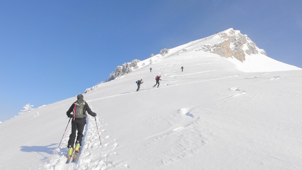 #2 arête Sud : le groupe à la montée arête Sud : le groupe à la montée