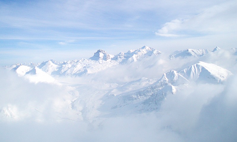 #5 Aiguille Verte : De l Aiguille Verte : De l'Aiguille Verte on voit à gauche de la pointe percée LA VERTE (la vrai...)