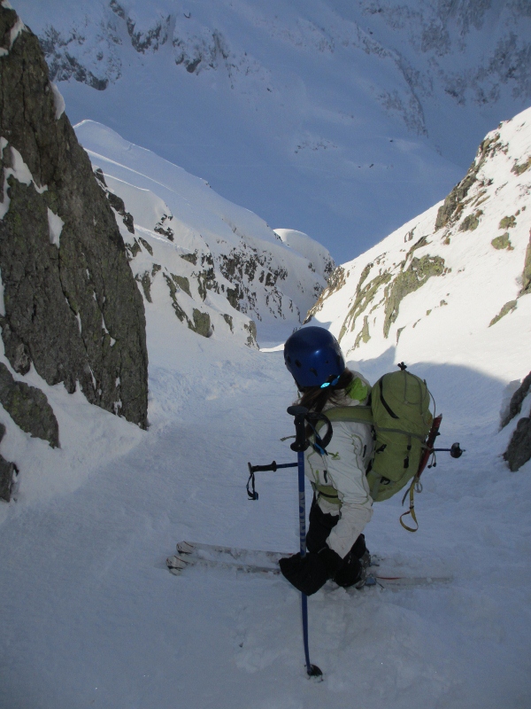 #3 Couloir des Grandes Lanches : Marion sous l Couloir des Grandes Lanches : Marion sous l'étroiture.