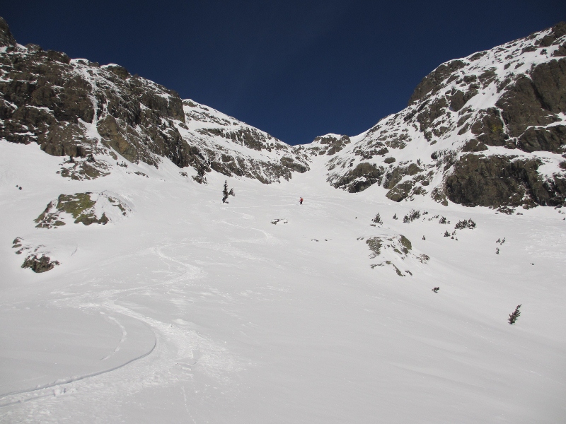 #6 Couloir vue du bas : Nos traces Couloir vue du bas : Nos traces