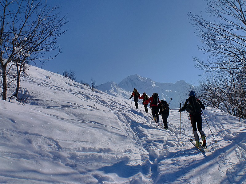 #6 mont jovet : départ sur fond de gd bec mont jovet : départ sur fond de gd bec