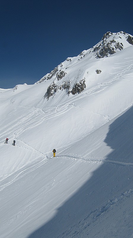 #8 Pic de la belle étoile : Quand on se trompe il faut traverser entre la montée du col de la vache et rejoindre la trace de la belle étoile Pic de la belle étoile : Quand on se trompe il faut traverser entre la montée du col de la vache et rejoindre la trace de la belle étoile
