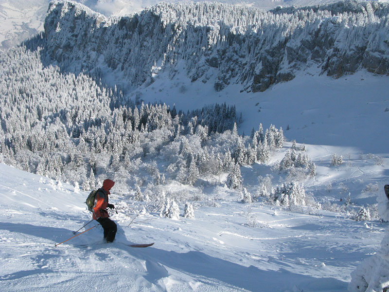 #4 début de descente : moins bon qu début de descente : moins bon qu'il n'y parait (neige dense voire compactée par le vent)