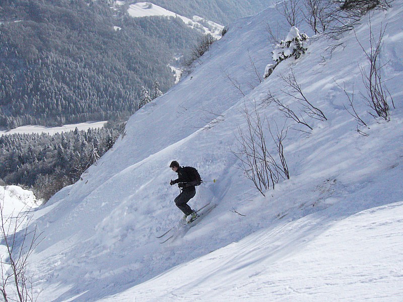 #7 Rochers de la Bade : Dans les contre-pentes du couloir SE Rochers de la Bade : Dans les contre-pentes du couloir SE