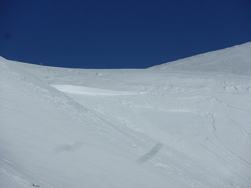 Grosse cassure : A la rupture de pente du col de Rossanaz