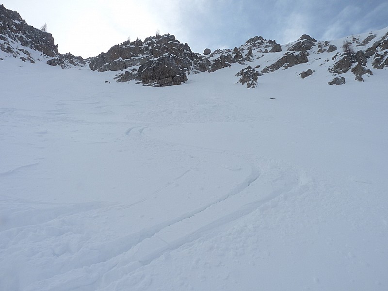 #7 La coulée : partie sous mes skis. La coulée : partie sous mes skis.