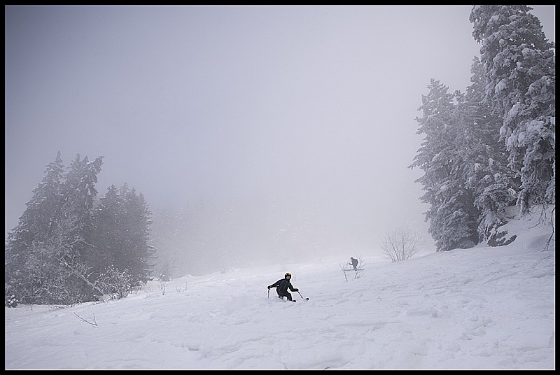 #6 Vers la fin du couloir : La neige est nettement moins bonne mais ça passe très bien Vers la fin du couloir : La neige est nettement moins bonne mais ça passe très bien