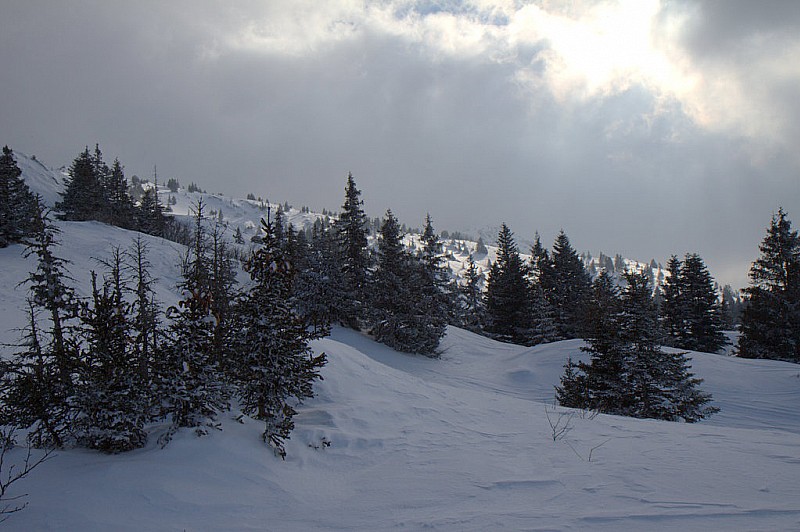 #3 Combe Oursière : le soleil joue encore à cache-cache, plus pour longtemps. Combe Oursière : le soleil joue encore à cache-cache, plus pour longtemps.