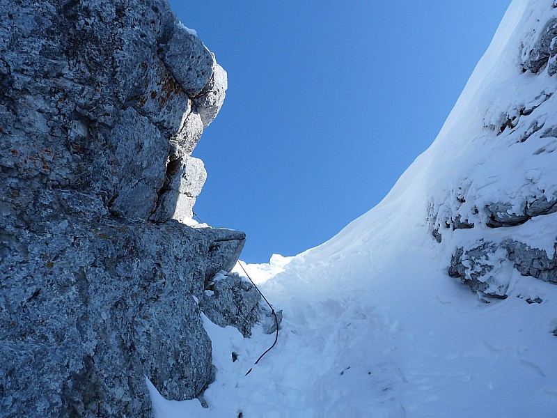 #9 Dent d Dent d'Arclusaz : Le passage avec 5 m de câble