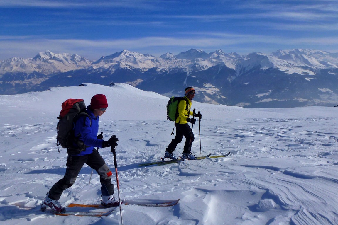 Devant les sommets de Vanoise : Dans la traversée vers le Quermoz.