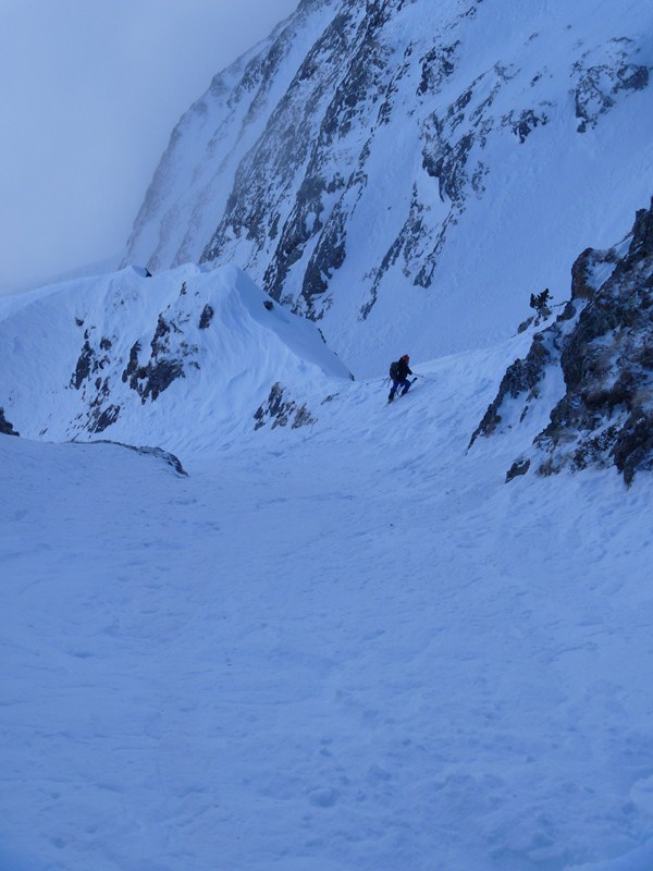 #9 avant le crux, la jonction qui relie les 2 couloirs avant le crux, la jonction qui relie les 2 couloirs
